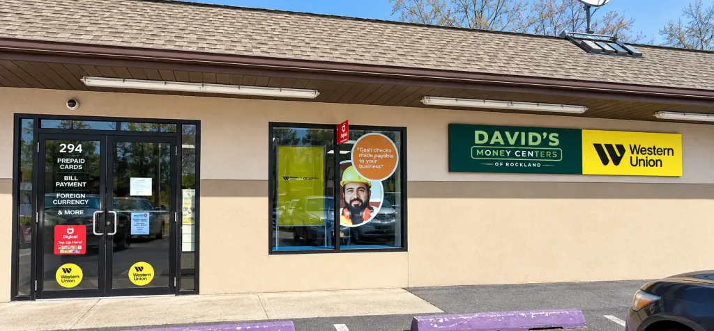 David's Money Centers of Rockland storefront on Main Street in Nyack, NY