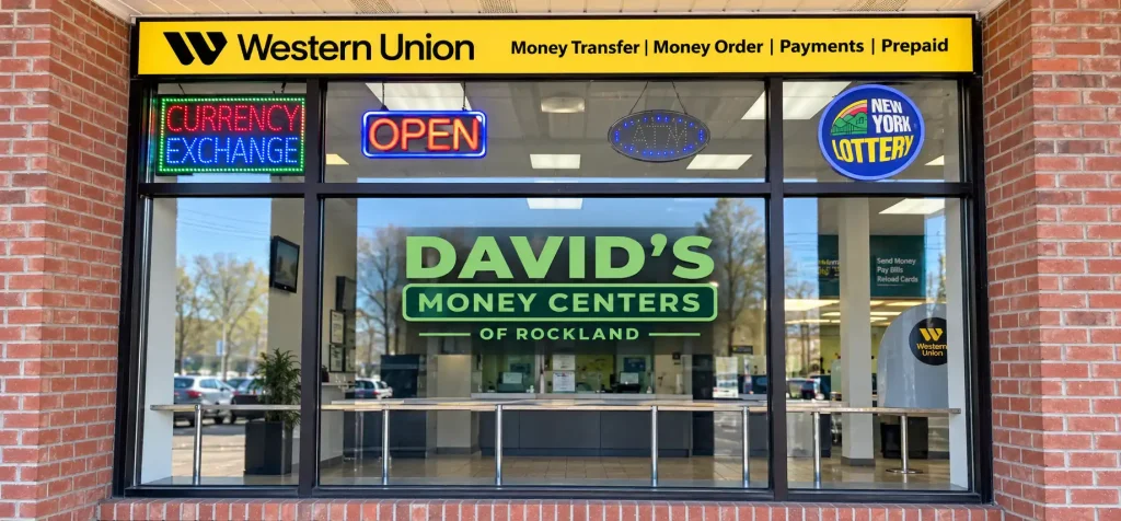 David's Money Centers of Rockland storefront on Route 9W in West Haverstraw, NY